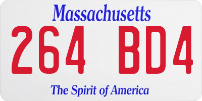 MA license plate 264BD4