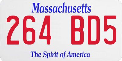 MA license plate 264BD5