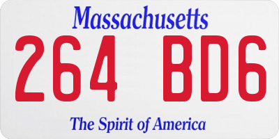 MA license plate 264BD6