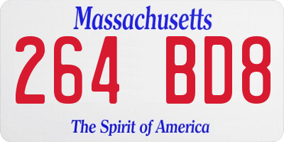 MA license plate 264BD8