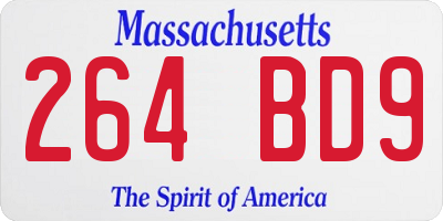 MA license plate 264BD9