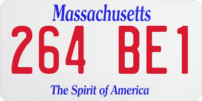 MA license plate 264BE1