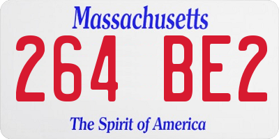 MA license plate 264BE2