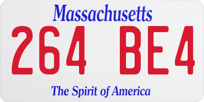 MA license plate 264BE4