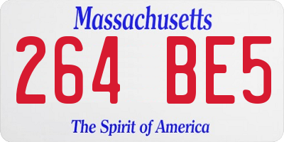 MA license plate 264BE5