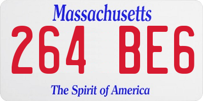 MA license plate 264BE6