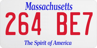 MA license plate 264BE7