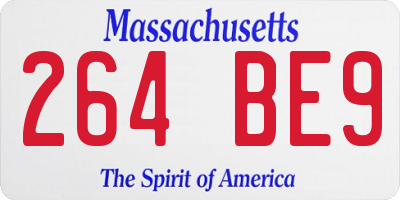 MA license plate 264BE9