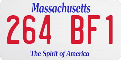 MA license plate 264BF1
