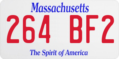 MA license plate 264BF2
