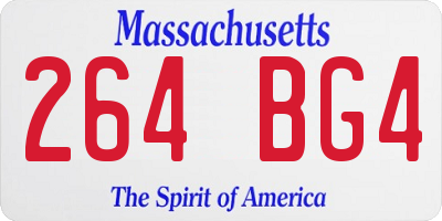 MA license plate 264BG4