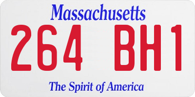 MA license plate 264BH1