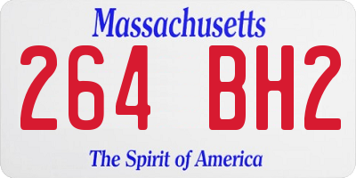 MA license plate 264BH2