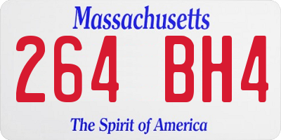 MA license plate 264BH4