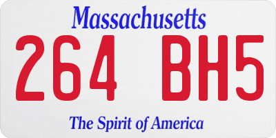 MA license plate 264BH5