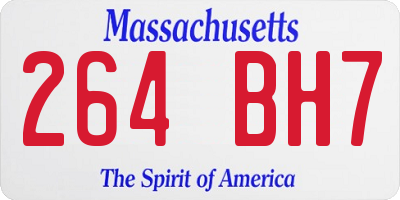 MA license plate 264BH7