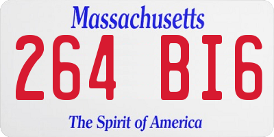 MA license plate 264BI6