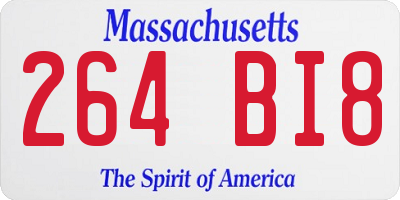 MA license plate 264BI8