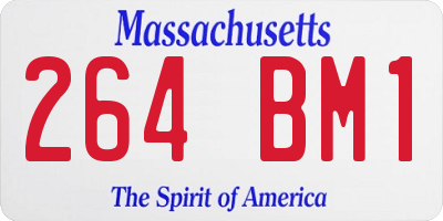 MA license plate 264BM1