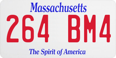 MA license plate 264BM4