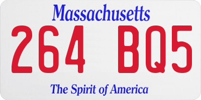 MA license plate 264BQ5