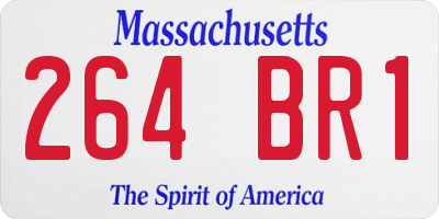 MA license plate 264BR1