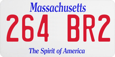 MA license plate 264BR2