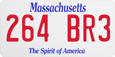 MA license plate 264BR3