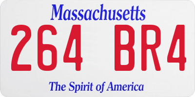 MA license plate 264BR4