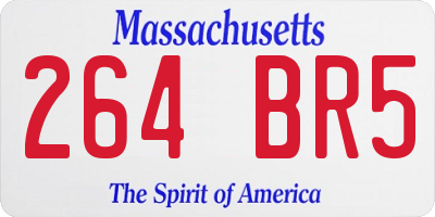 MA license plate 264BR5