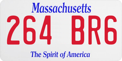 MA license plate 264BR6
