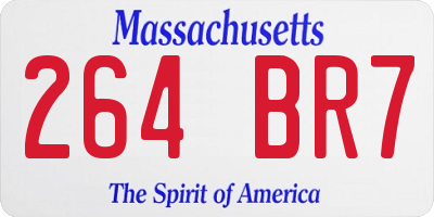 MA license plate 264BR7