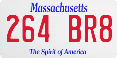 MA license plate 264BR8