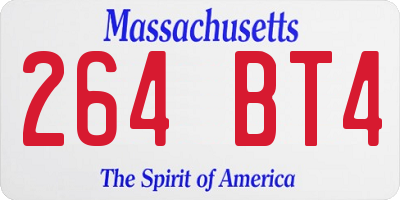 MA license plate 264BT4