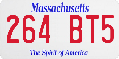 MA license plate 264BT5