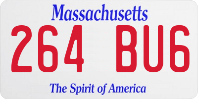 MA license plate 264BU6