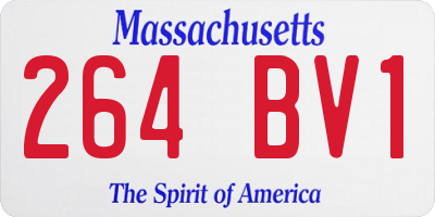 MA license plate 264BV1