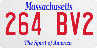 MA license plate 264BV2
