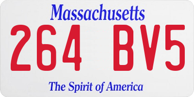 MA license plate 264BV5