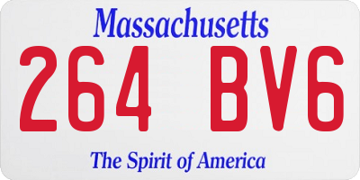 MA license plate 264BV6