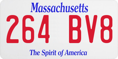 MA license plate 264BV8