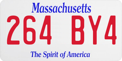 MA license plate 264BY4