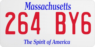 MA license plate 264BY6