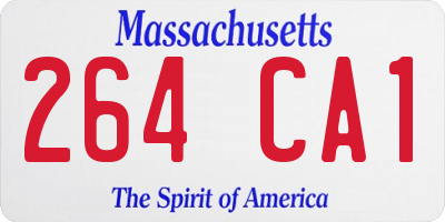MA license plate 264CA1