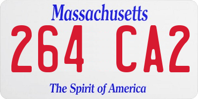 MA license plate 264CA2