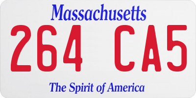 MA license plate 264CA5