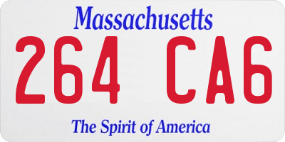 MA license plate 264CA6