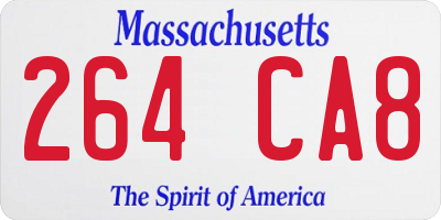 MA license plate 264CA8