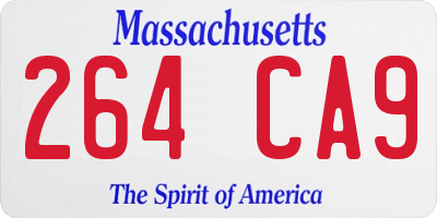 MA license plate 264CA9