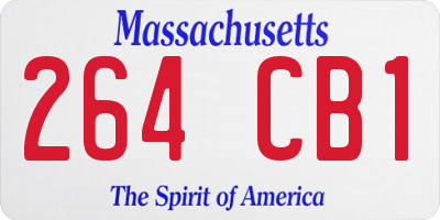 MA license plate 264CB1